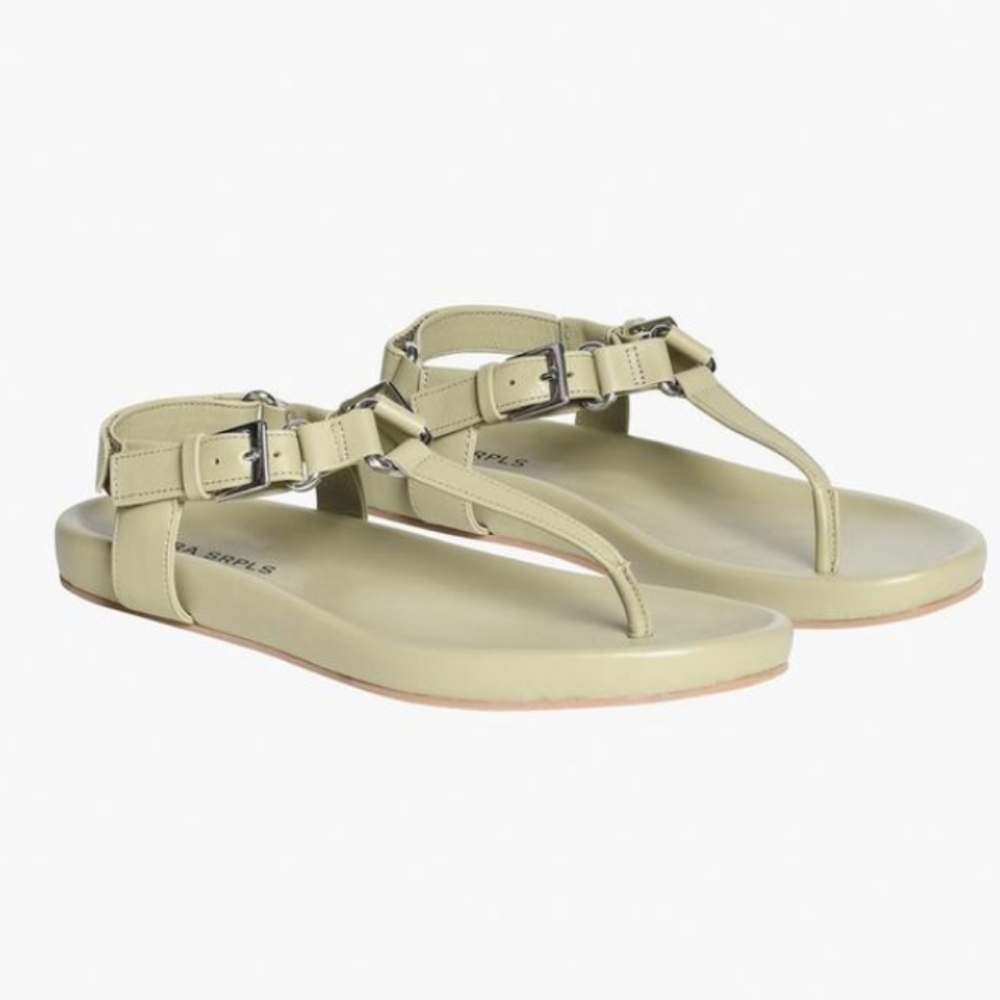 Zara SRPLS Leather Sandals